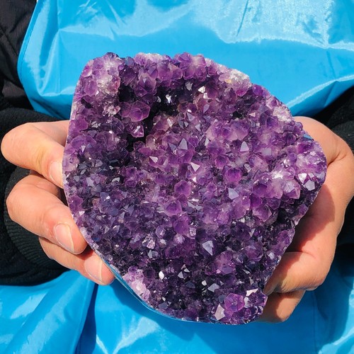 2.79LB Top Natural Amethyst Uruguay Cave Crystal Cluster Gemstone Geode Healing - Picture 13 of 15