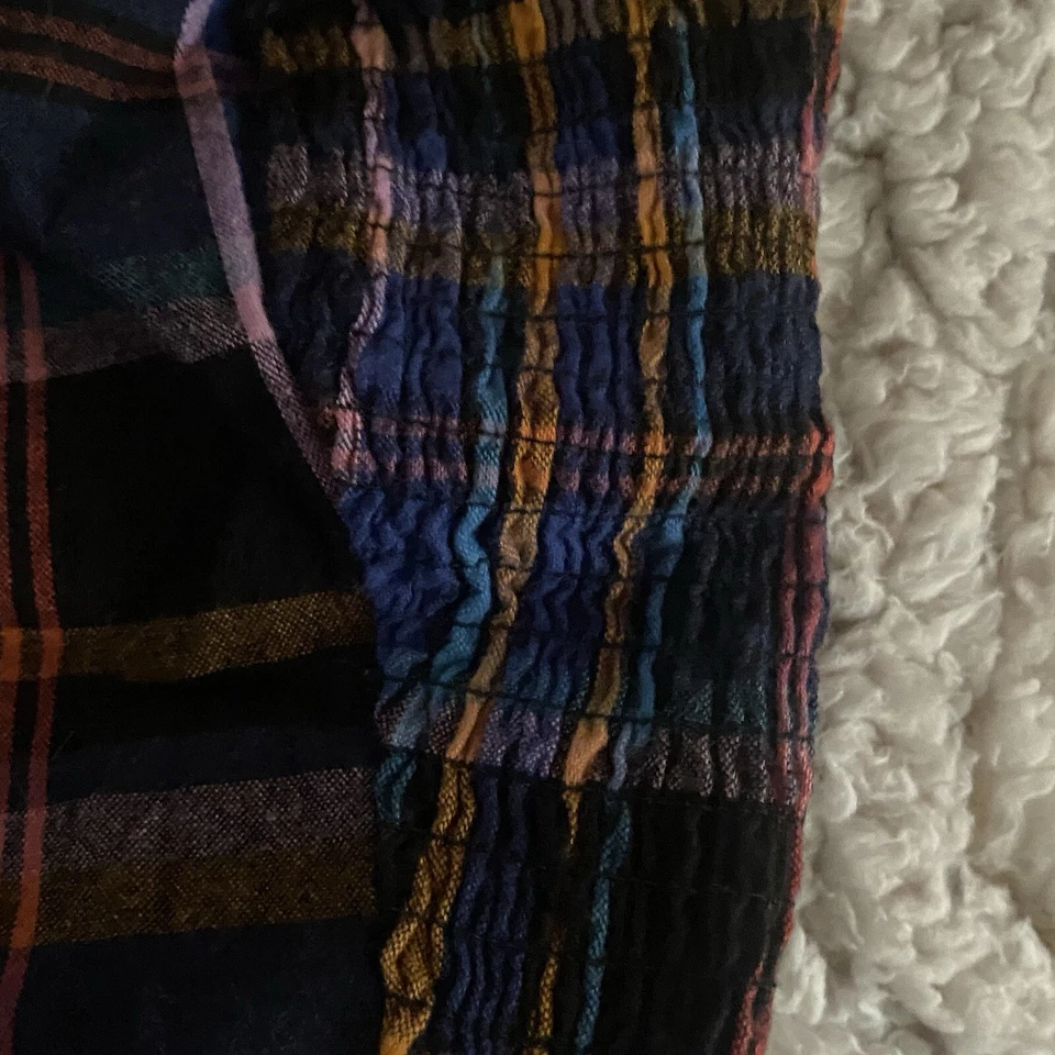 Top corto Hollister talla pequeña multicolor a cuadros correa ajustable festival calado Foto 3 de 4