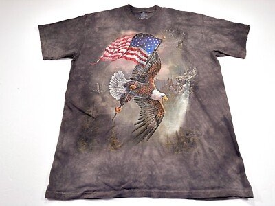 The Mountain Men's Large 2017 American Bald Eagle Flag USA Patriot Ted BlayLock
