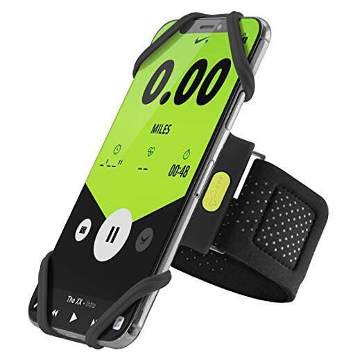 【】 Run Tie Running Armband Phone Holder, XL (Arm Size 15.7-21.4 inches) Black