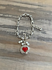 Embroidered Heart Charm Brighton Country Sampler Bracelet,