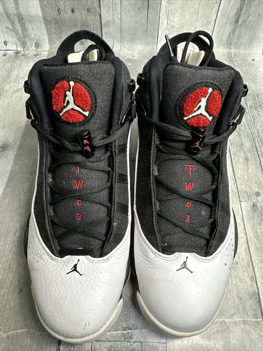 Size 10.5 - Jordan 6 Rings Black White Gym Red 2017 322992-012 | eBay