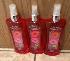 3 Body Fantasies Signature Pink Vanilla Kiss Fantasy Body Spray 8 oz