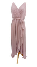 DAVIDS chiffon party/bridesmaids dress dusty pink size 8 midi dress