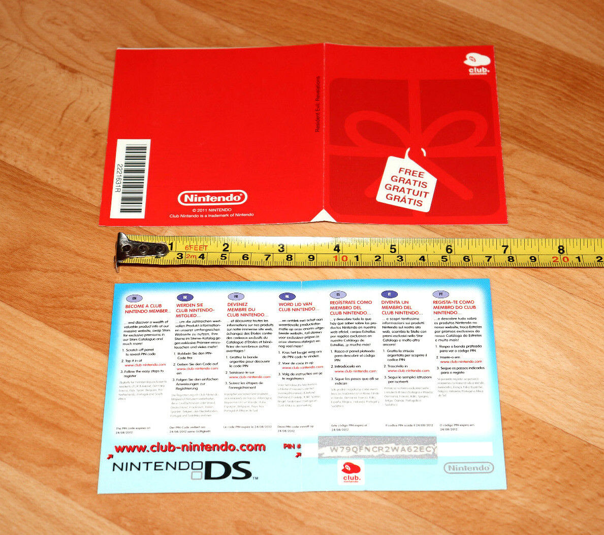 Mario Kart DS Pokémon Black and White NDS Club Nintendo Flyer AD Point Card