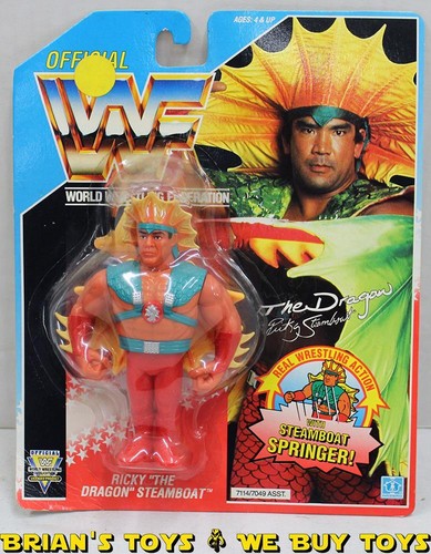 Vintage 1991 Hasbro WWF Ricky The Dragon Steamboat...