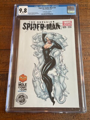#ad SUPERIOR SPIDER MAN 29 CGC 9.8 J SCOTT CAMPBELL LA MOLE EXCL BLACK CAT VARIANT $119.99