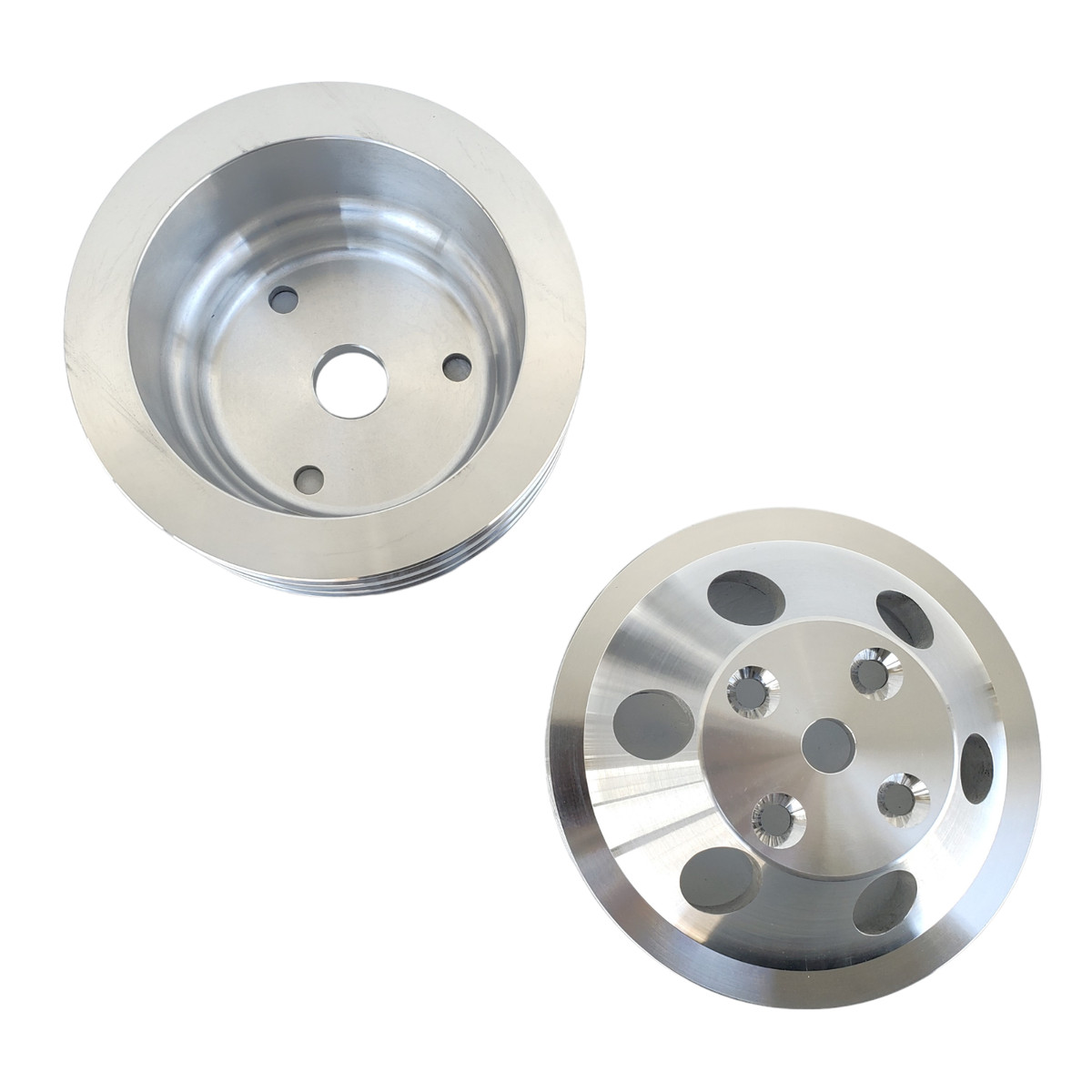 Chrome Aluminum Upper Water Pump (2 Groove) & Crankshaft (3 Groove