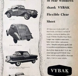 1954 Vybak Bakelite Car Windows Import Advertisement Autocar Automobilia DWPP11