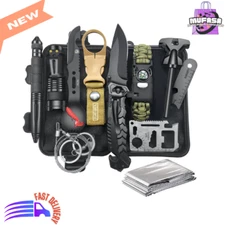 12 in 1 Camping Survival Gear Kit Gifts for Men, Christmas Stocking Stuffers