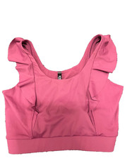 Victoria's Secret Sport burgundy dark pink ruffle Sport Bra New size M rare - V