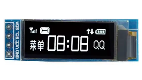 0.91" OLED Display Modul | 128x32 px Auflösung | I2C IIC 14pin | für Arduino