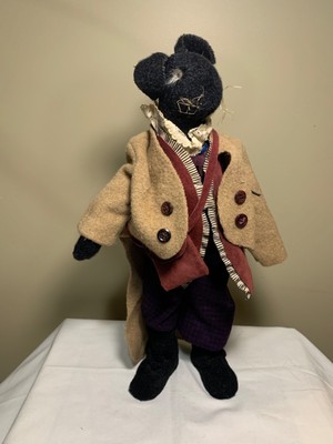 Vintage Easter Carol Marker Folk Artist Rabbit in Tails