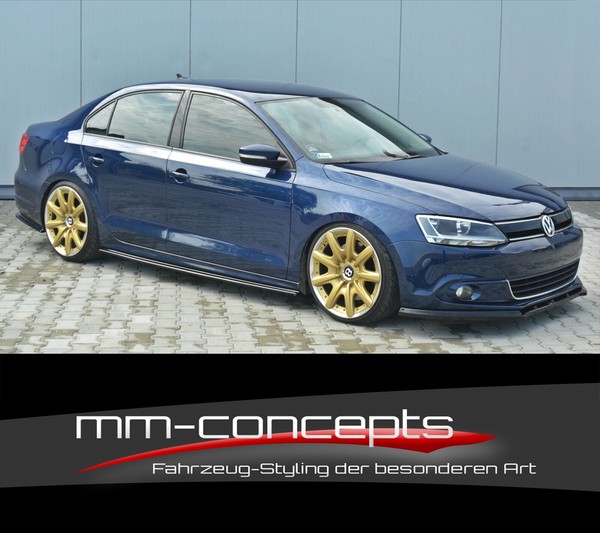 CUP Seitenschweller AnsäTze Schwarz FüR VW Jetta MK6 VI Skirts Schweller Leisten-image