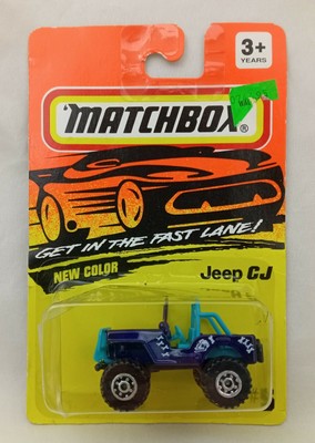 Matchbox JEEP CJ PURPLE &amp; TEAL "BAD TO THE BONE" W/ BONES ON SIDE &amp; HOOD
