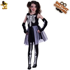 Niñas Esqueleto Disfraces Halloween Juegos con disfraces Vestido Calavera Huesos Trajes