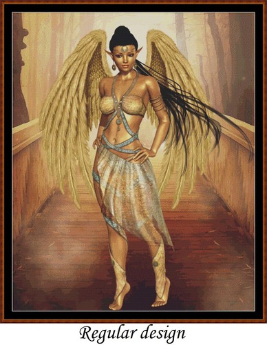 ON THE BRIDGE ~ cross stitch pattern (punto cruz) (angel) - Picture 5 of 5