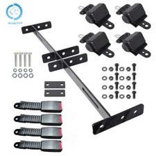 4 Retractable Golf Cart Seat Belts and Bracket Kit for EZGO Yamaha Club Car