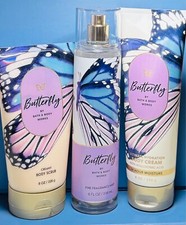 NEW  BUTTERFLY  3PC BATH SET  Bath  Body Works FREE SHIP