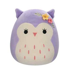 Squishmallows 12” Holly the Purple Owl with Flower Pin Easter Plush