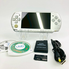 Sony PSP-3000 Mystic Silver Console  New Battery USB Cable Ship From US 147