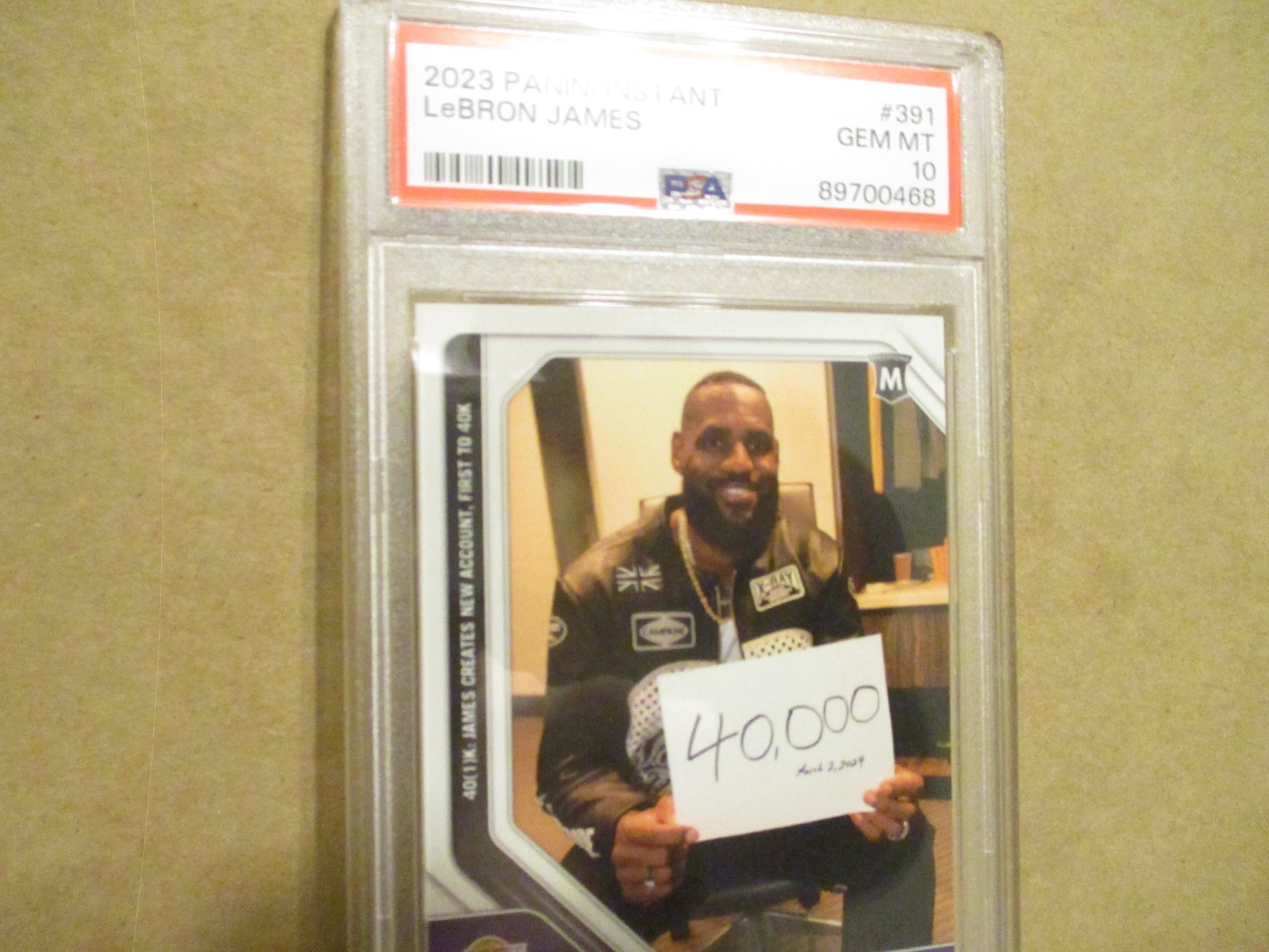 2023-24 PANINI INSTANT LEBRON JAMES #391 ALL TIME SCORING LEADER PSA 10 GEM MINT view 5