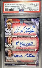 2024-25 Bowman Best U True Red Refractor #1/5 Hidalgo/Koval/Citron Triple Auto