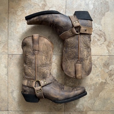 VTG SAMPLE BOOT Ariat Men Honey Brown Harness Easy Step Western Cowboy Boots 10D