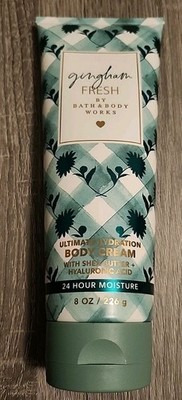 New Bath & Body Works - ''GINGHAM FRESH'' - Ultimate Hydration Body Cream -8 oz