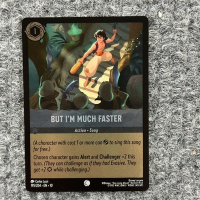 Disney Lorcana Whispers in the Well But I'm Much Faster 195/204 Common Foil NM