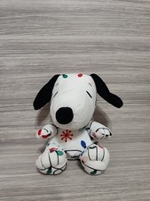 Hallmark 2023 Peanuts Snoopy 6 Plush Christmas Lights Pattern/Sitting