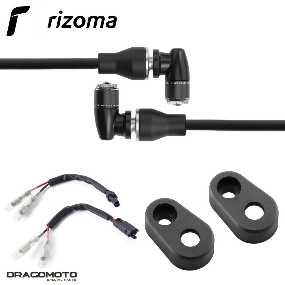 Clignotants Moto Guzzi V85 TT Travel Rizoma Light Unit TS076BM kit LED noir