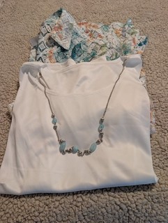 Alfred Dunner Lace Jacket Tank Set Floral Scalloped Hem 3/4 Sleeve 2 Piece