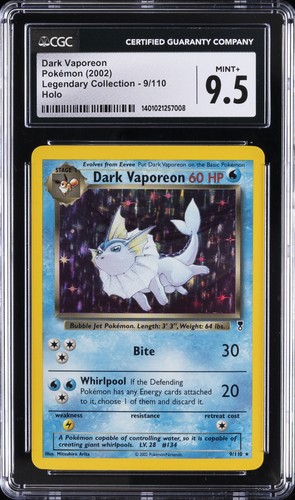 Dark Vaporeon graded CGC 9.5 for sale on eBay