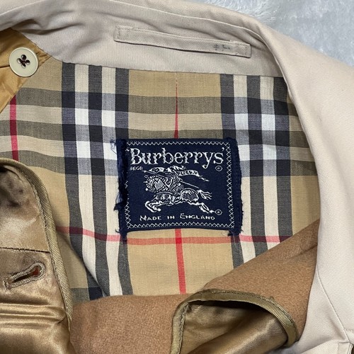 BURBERRYS Vintage Single Breasted Trench Coat Nova Check Removable Wool Liner