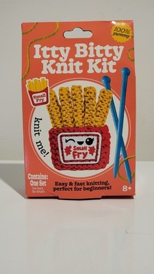 Itty Bitty Knit Kit Small Fry French Fries Beginner Knitting Craft Kit Ages 8+ 