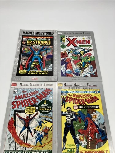 4 Marvel Milestone Comic lot Dr strange, X-men 1, Amazing Spiderman 1 & 129