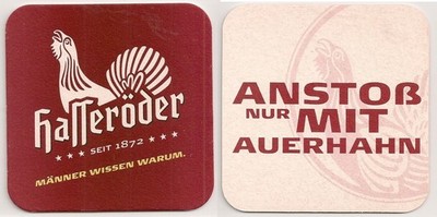 Hasseröder - old beer mat ''kick only with capercaillie''