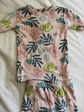 Tea Collection Pajama Ocean Fish Pink Short Sleeve Shorts Set Cotton