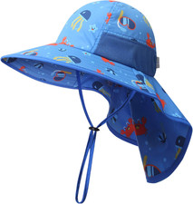 Kids Sun Hat UPF50 Sun Protection Bucket Hat Toddler Summer Beach Play Hats wit