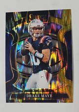 2025 Panini Select - Concourse Drake Maye #80 Black & Gold Shock Prizm