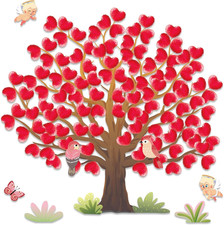 Valentine's Day Bulletin Board Set - Heart Tree Decorations for Classrooms
