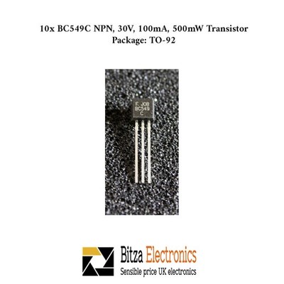 Fairchild BC549C BC549 NPN Verstärker Transistor 30V 100mA 500mW TO-92