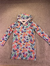 NWOT Lands  End Girls Cover Up Swimwear Size XL 14-16 Floral Multicolored Hooded