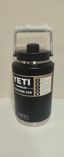 Yeti Rambler Half Gallon Jug Vacuum Insulated YETI Rambler 1 gal Black BPA