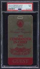 PSA 9 MINT 2025 Trump Commander In Chief Ball Pass Inauguration