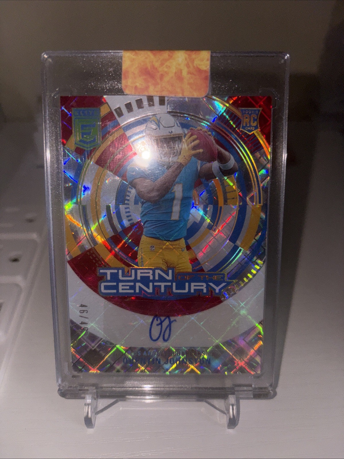 2023 Panini Donruss Elite - Turn of the Century Auto Quentin Johnston Red /49