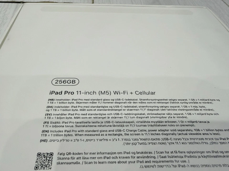 NEW* Apple iPad Pro 11" 2025 M5 256GB Wi-Fi & Cellular 5G Unlocked - Space Black - Image 4 of 4