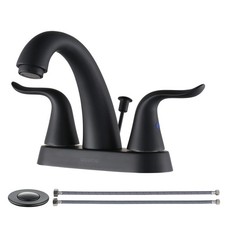Black Bathroom Faucet 2 Handle Bathroom Sink Faucet 4 inch Centerset Bathroom...