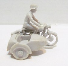 MARX VINTAGE 54mm GERMAN MOTORCYCLE W/ SIDECAR DESERT FOX BATTLEGROUND PLAYSET
